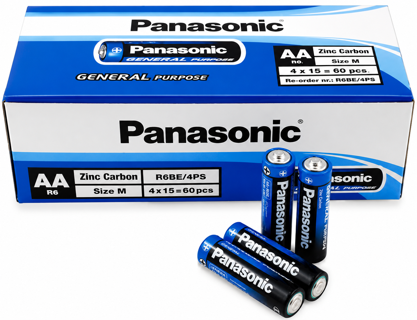Panasonic General Purpose AA Kalem Pil 4'lü (60 ADET) (R6 Zinc Carbon)