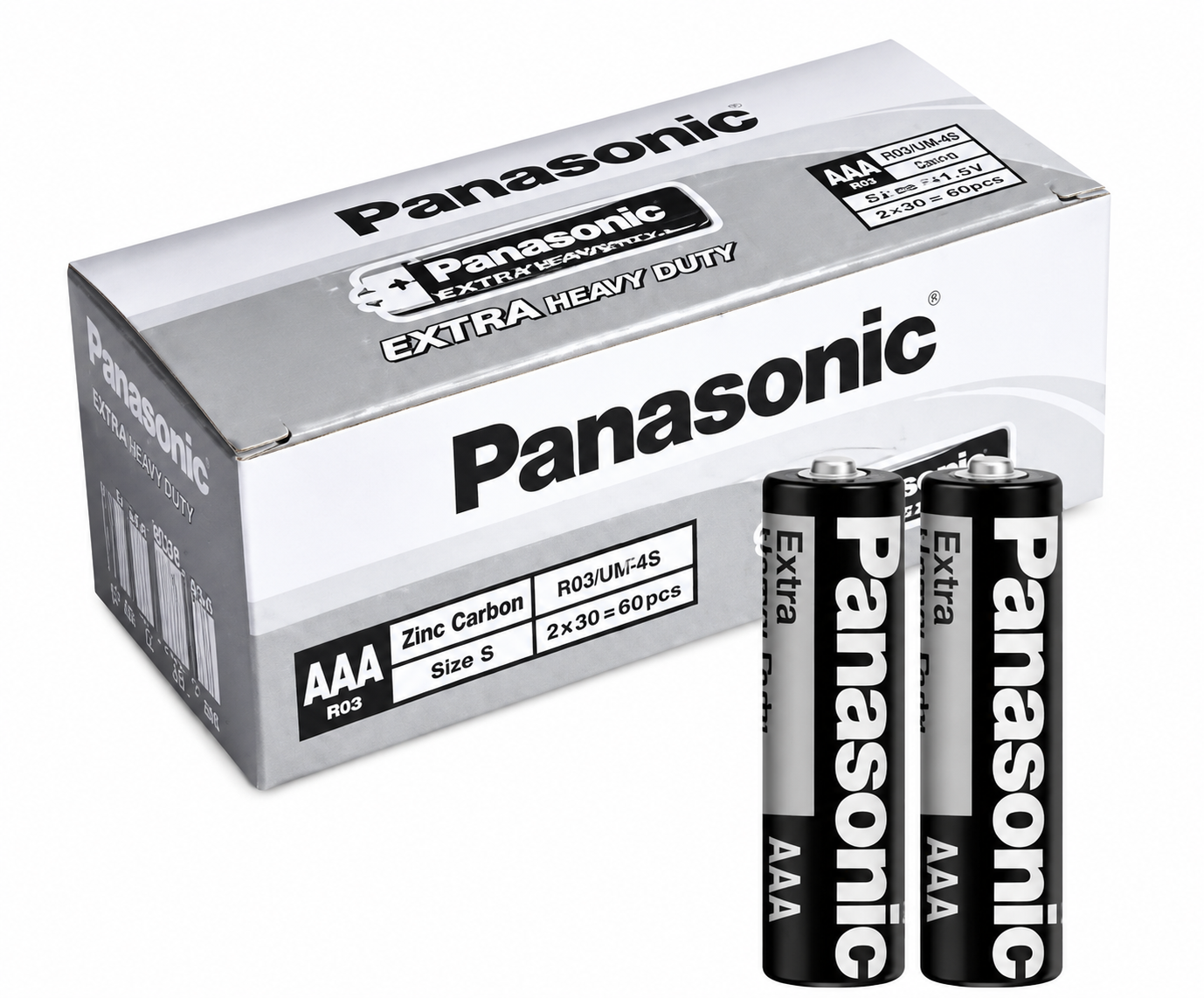 Panasonic Extra Heavy Duty AAA İnce Pil 2'li860 ADET) (R03 Zinc Carbon)